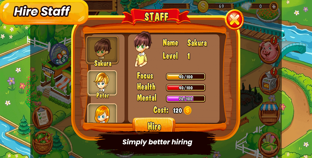 Hire staff